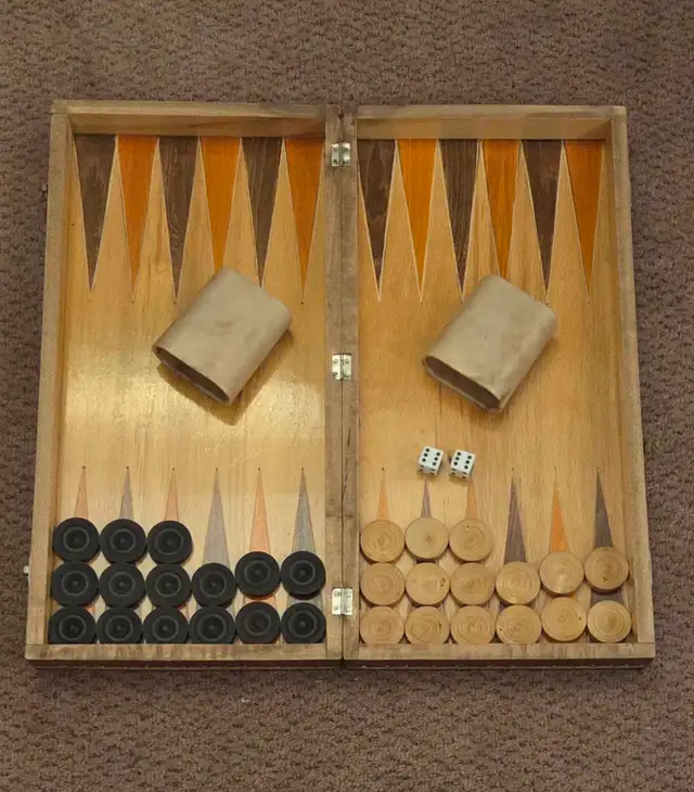 Vintage Thorness inlaid wooden multi-game board in Toys & Games in City of Toronto - Image 3