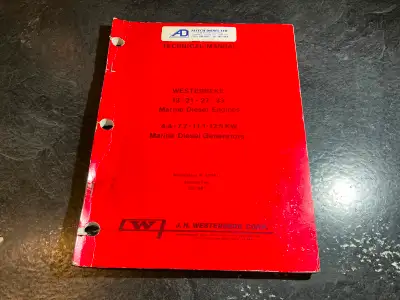 Westerbeke 13, 21, 27, 33 Marine Diesel & 4.4, 7.7, 11.1, 12.5 KW Marine Diesel Generators Technical...
