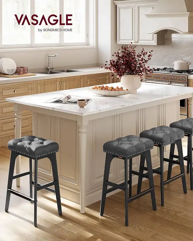 Counter Height Saddle Bar Stools, 26-Inch Backless Kitchen Stool in Chairs & Recliners in Markham / York Region - Image 5