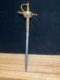 Vintage Toledo Spain Miniature Sword Dagger