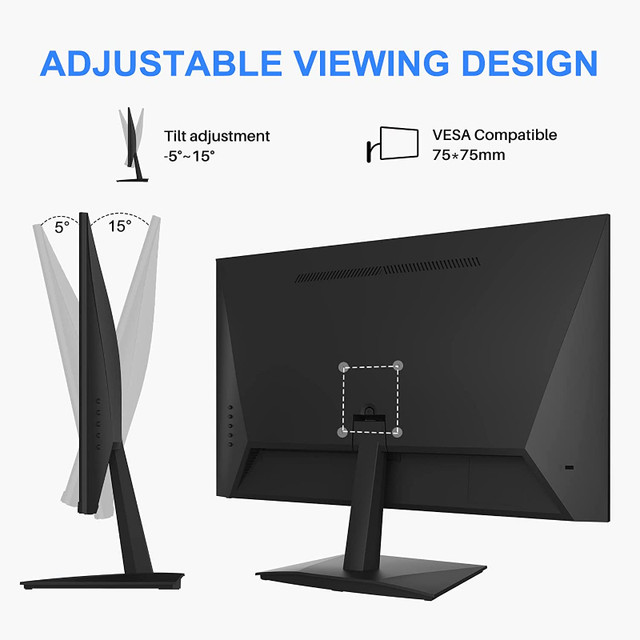 22 inch FHD 1080p 75Hz Ultra-Slim LED Computer Monitor in Monitors in Mississauga / Peel Region - Image 2