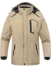 NEW YSENTO Men's SMAL Khaki Skiing Snow Jacket Coat Water Resist