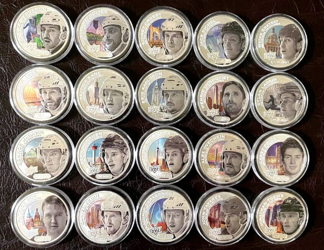 Upper Deck NHL Hockey Player 1 oz pure silver coins - 20 Players in Arts & Collectibles in Markham / York Region