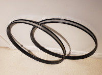 SILVER 22" BASS DRUM HOOP SET - Clean Condition
