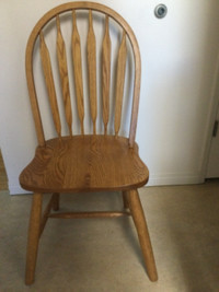 Six Solid Oak Chairs