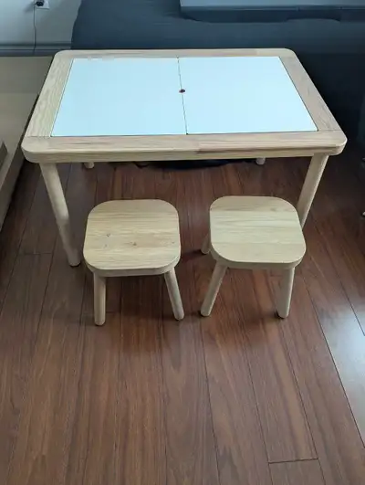 Ikea Flisat children's table with 2 stools, View more