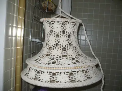 BOHO CROCHET CEILING DECOR IN THE SHAPE OF A SHADE., View more