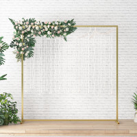 Glamorous Gold Metal Arch Backdrop Stand - Elevate Your Event!
