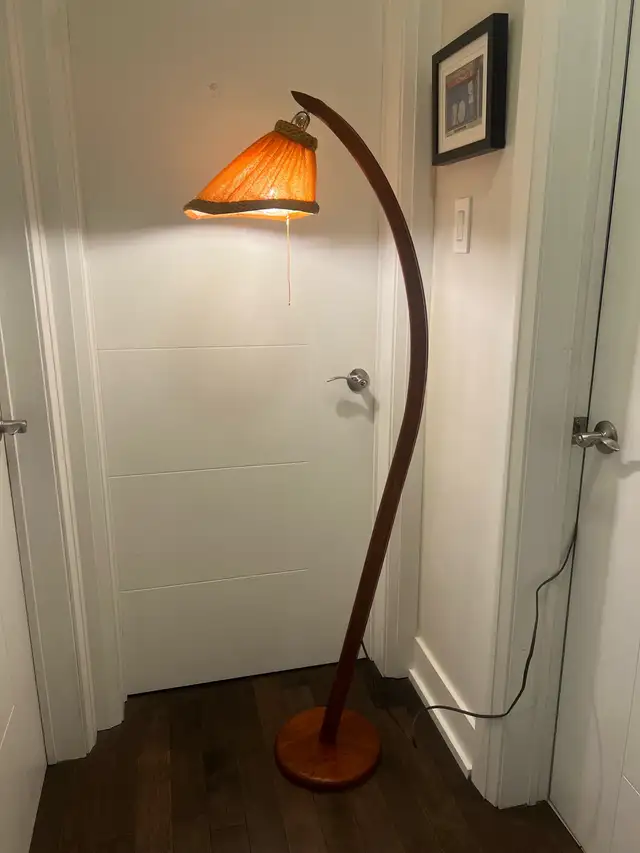 Danish MCM Teak Arc Lamp  in Indoor Lighting & Fans in City of Toronto - Image 2