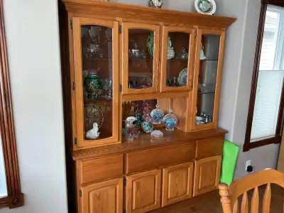 Solid oak china cabinet, View more