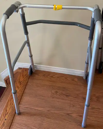 Folding Aluminum Walker With Wheels, New Condition, View more