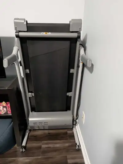 Compact motorized treadmill with heart rate monitoring, View more