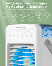 KEERCIGA 4 in 1 Portable Air Conditioners, 90°Rotation A/C