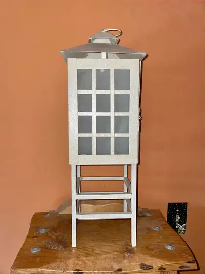 LARGE VINTAGE CANDLE LANTERN - 21 INCHES TALL, View more