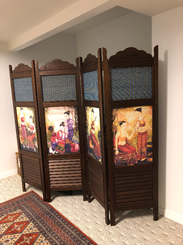 Thai Room Divider with matching Cabinet in Multi-item in Kelowna
