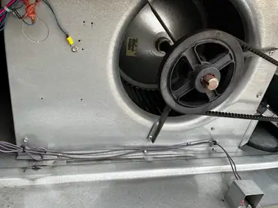 Carrier 7.5‑ton rooftop HVAC unit, model 48TMF008‑501HQ, recently removed from service and in very g...