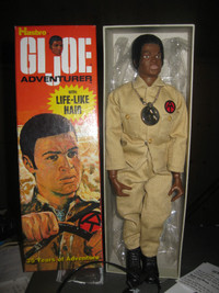 GI JOE BLACK 'ADVENTURE' driver of JEEP, LIKE NEW, '' L@@K ' THA