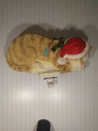 Christmas: Orange Tabby Kitty Cat Christmas Stocking Holder