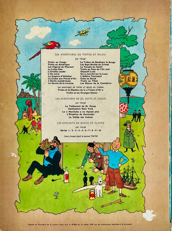 Antiquité 1966. Collection Les Aventures de Tintin LE LOTUS BLEU dans Art et objets de collection  à Lévis - Image 4
