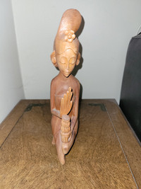 Wood Statue: South-Eastern Asian Woman