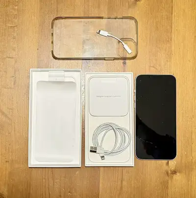 iPhone 14 Plus 128GB Purple Unlocked Mint Condition with Cover, View more