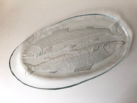 Vintage Kosta Boda Huge Fish Serving Platter MCM Goran Warff  LG