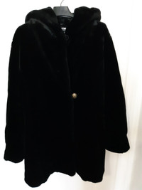 Glamorous  Black Faux/Fake Fur Jones Coat & Hat