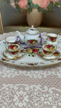 Old Country Roses Royal Albert Avon demitasse tea sets Asking pr