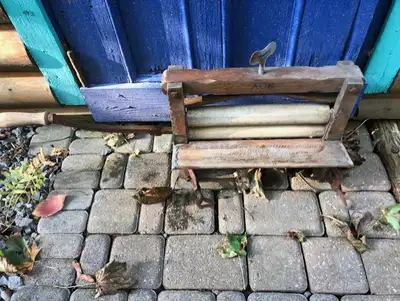 Vintage Wooden Clothes Wringer, View more