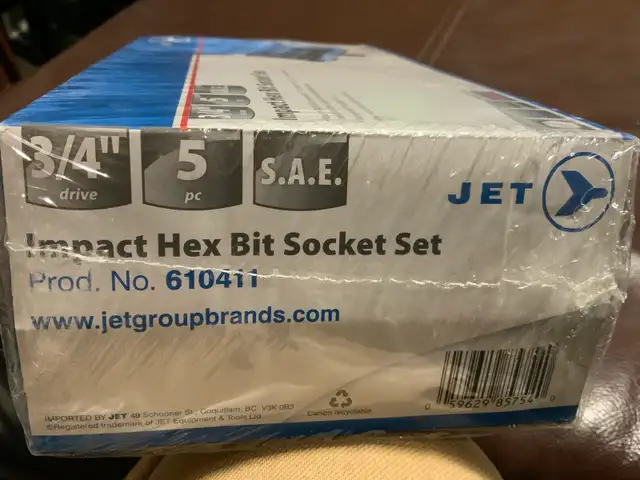 JET 3/4”  Impact SAE Hex Socket Set in Hand Tools in Oshawa / Durham Region - Image 3