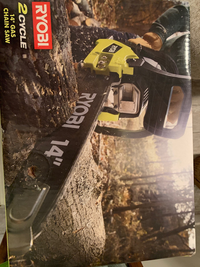 RYOBI 2 CYCLE 14” GAS CHAINSAW 37cc in Power Tools in Calgary