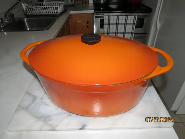 Enamel-coated Cast Iron Dutch Oven by Cousances (Le Creuset)