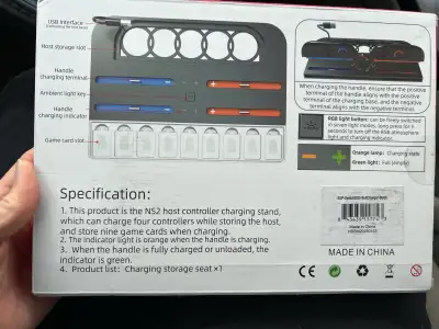 I am selling a new Switch NS2 handle host charging storage base, which can charge four controllers w...