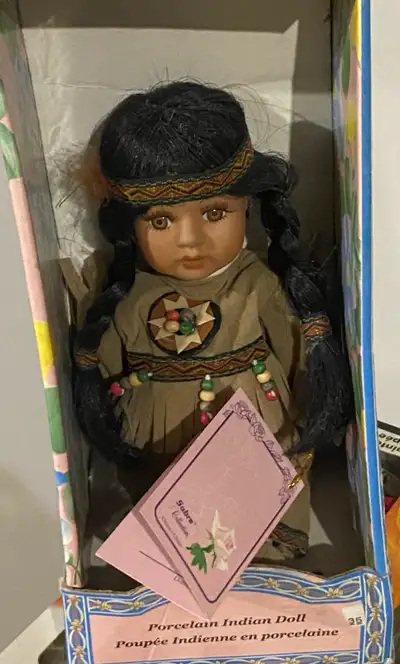 Sabre  Aboriginal Indigenous Porcelain Small Doll, View more