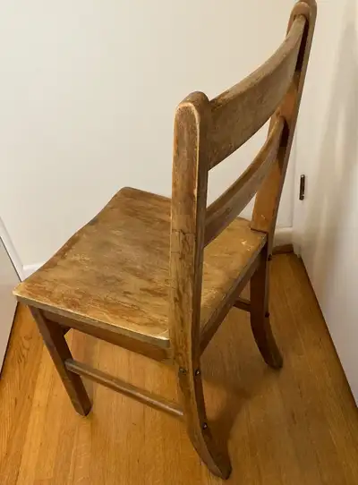 Vtg Mid Century Solid Wood Desk/Student Chair-HeavySturdyComfort, View more