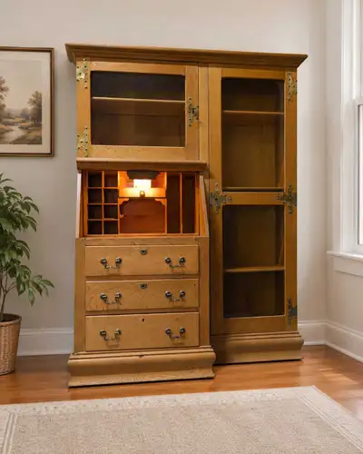 Charming, antique secretary cabinet / display hutch, View more