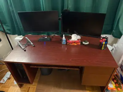 Solid Wooden Office Desk with Locking Drawers, View more