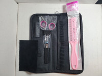 Scissors & razor/combs set brand new/ensemble de ciseaux/peignes