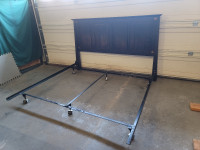 Wood KING Size Headboard with Metal Bedframe Dropoff Extra $30