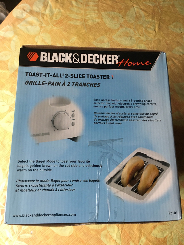Black & Decker 2-Slice Toaster in Toasters & Toaster Ovens in Mississauga / Peel Region - Image 2