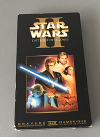 Star Wars 2 L'attaque Des Clones Film VHS Video Cassette