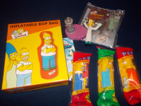 Simpsons-PEZ, figurines, book, bop bag