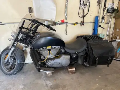 Well maintained, custom built, 100" Revtech VTwin cruiser, 6 speed, right side drive transmission, 2...