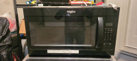 Whirlpool Over the Range Microwave oven in black. Nearly new.