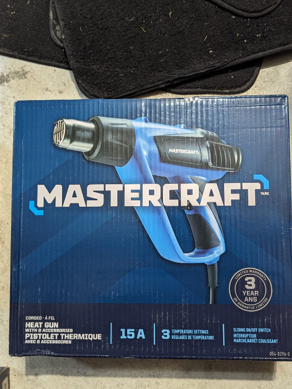 Mastercraft 15A Variable Temperature Heat Gun Kit with Scraper, in Power Tools in Mississauga / Peel Region