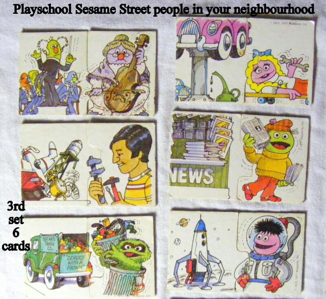 Vintage 1977, Sesame Street, 24 puzzle cards, 3-6 years old in Toys & Games in City of Toronto - Image 4