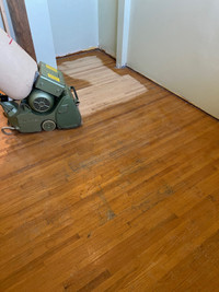 Hardwood flooring sanding and finishing
