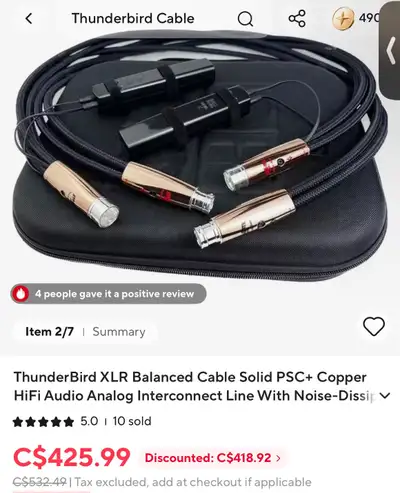 Thunderbird XLR Interconnect Cable, View more