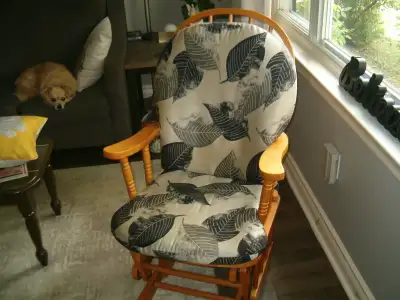 Wooden Rocking Chair + Cushions, View more