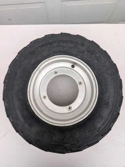 Selling a Dunlop AT 21x7-10 tire mounted on a aluminum rim, in used condition. This tire is ready to...